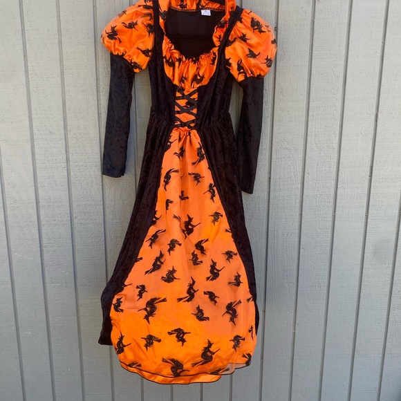 Halloween Witch Hoop Dress with Matching Hat - Picture 3 of 16